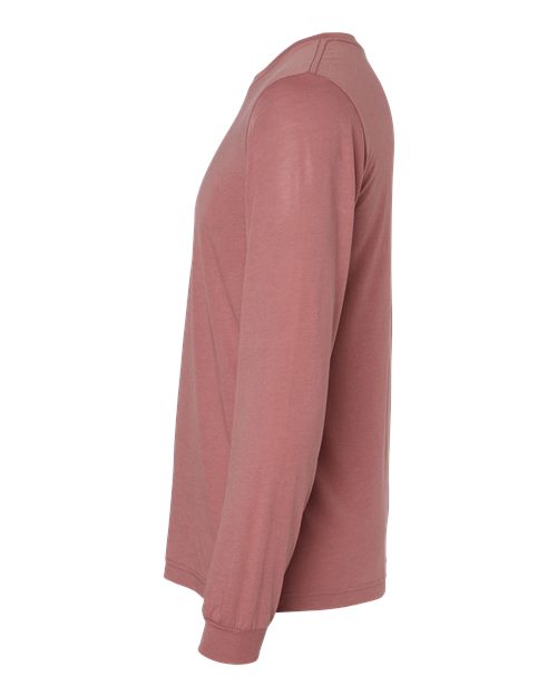 BELLA + CANVAS Triblend Long Sleeve Tee 3513 Mauve Triblend Custom Embroidered Business Logo