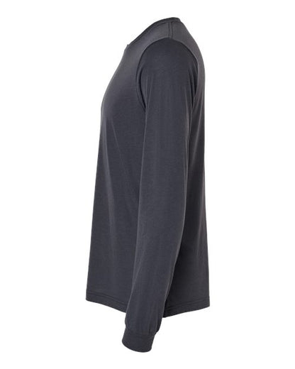 BELLA + CANVAS Triblend Long Sleeve Tee 3513 Solid Dark Grey Triblend Custom Embroidered Business Logo