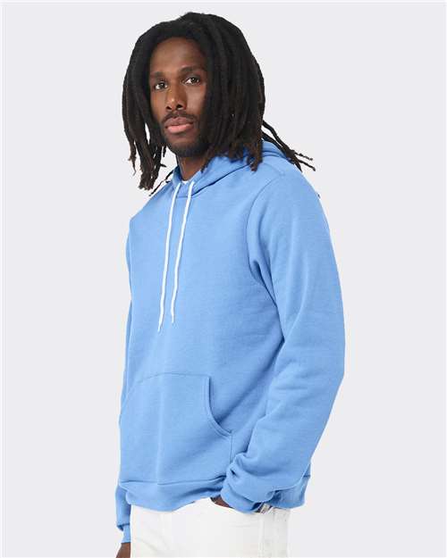 BELLA + CANVAS Sponge Fleece Hoodie 3719 Carolina Blue Custom Embroidered Business Logo