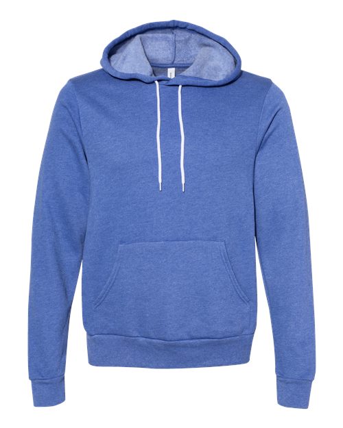 BELLA + CANVAS Sponge Fleece Hoodie 3719 Heather Columbia Blue Custom Embroidered Business Logo