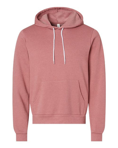 BELLA + CANVAS Sponge Fleece Hoodie 3719 Heather Mauve Custom Embroidered Business Logo