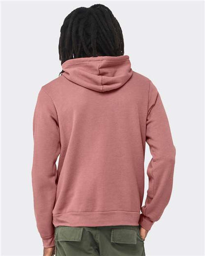 BELLA + CANVAS Sponge Fleece Hoodie 3719 Heather Mauve Custom Embroidered Business Logo