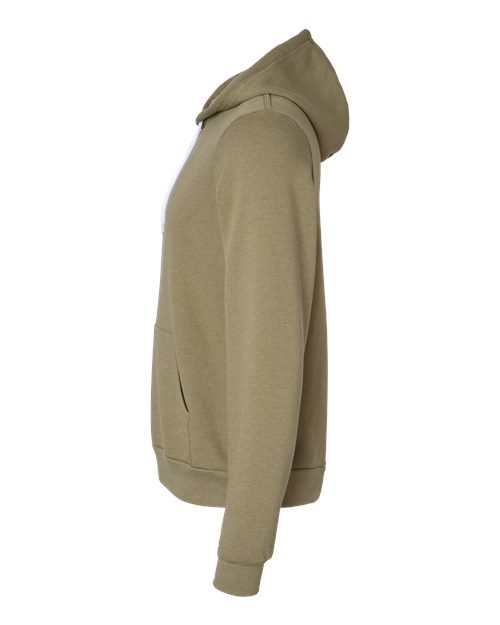 BELLA + CANVAS Sponge Fleece Hoodie 3719 Heather Olive Custom Embroidered Business Logo