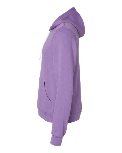 BELLA + CANVAS Sponge Fleece Hoodie 3719 Heather Team Purple Custom Embroidered Business Logo