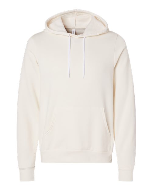 BELLA + CANVAS Sponge Fleece Hoodie 3719 Natural Custom Embroidered Business Logo