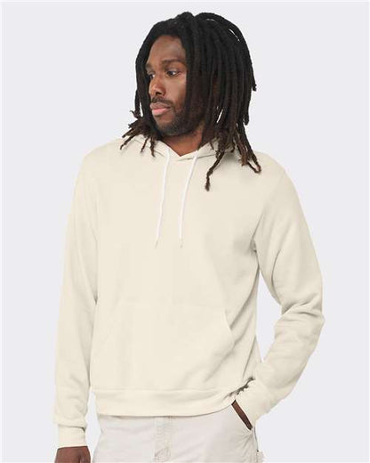 BELLA + CANVAS Sponge Fleece Hoodie 3719 Natural Custom Embroidered Business Logo