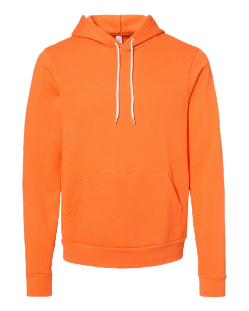 BELLA + CANVAS Sponge Fleece Hoodie 3719 Orange Custom Embroidered Business Logo