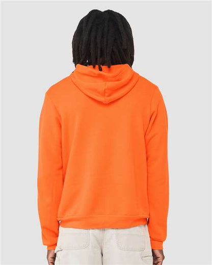 BELLA + CANVAS Sponge Fleece Hoodie 3719 Orange Custom Embroidered Business Logo