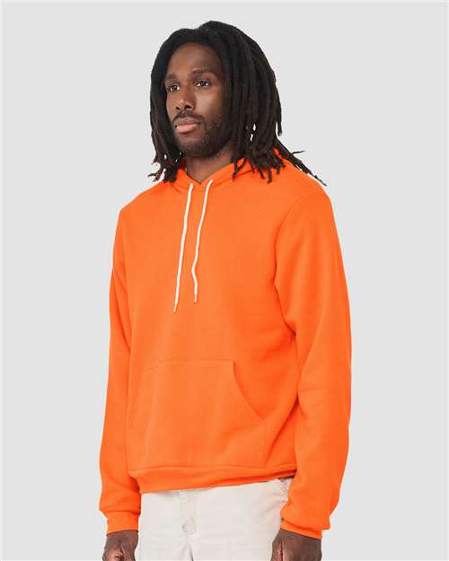 BELLA + CANVAS Sponge Fleece Hoodie 3719 Orange Custom Embroidered Business Logo