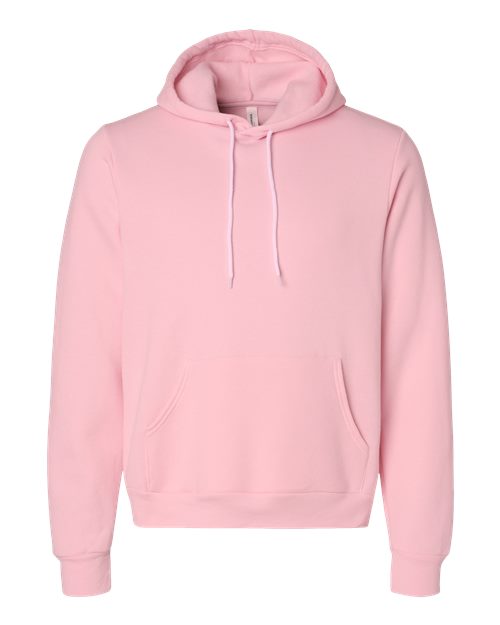 BELLA + CANVAS Sponge Fleece Hoodie 3719 Pink Custom Embroidered Business Logo