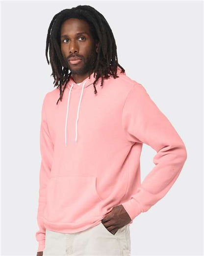 BELLA + CANVAS Sponge Fleece Hoodie 3719 Pink Custom Embroidered Business Logo