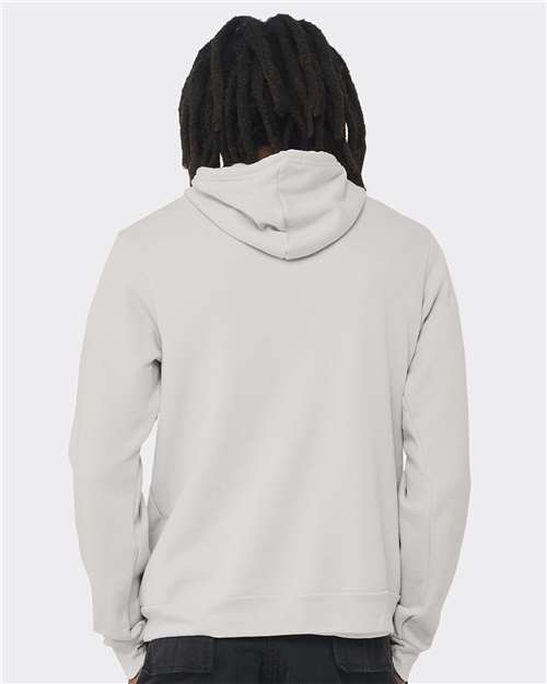 BELLA + CANVAS Sponge Fleece Hoodie 3719 Silver Custom Embroidered Business Logo