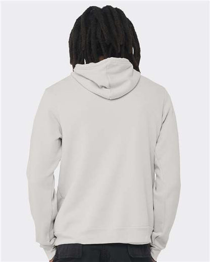 BELLA + CANVAS Sponge Fleece Hoodie 3719 Silver Custom Embroidered Business Logo