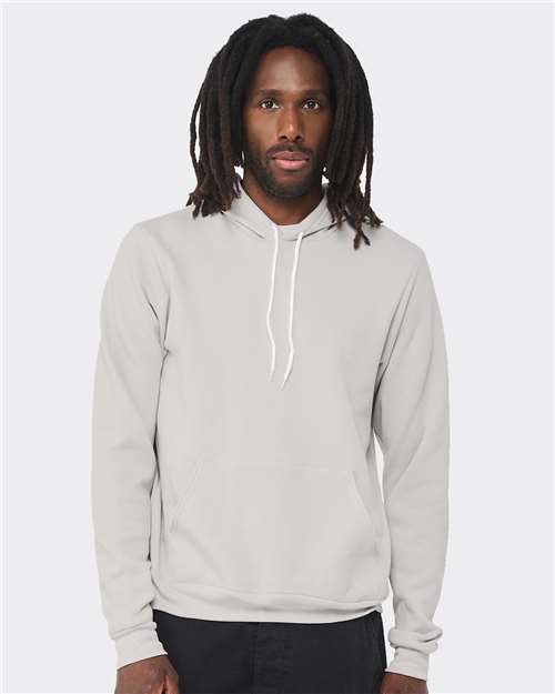 Custom Embroidered  BELLA + CANVAS Sponge Fleece Hoodie 3719 Silver