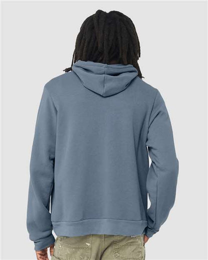 BELLA + CANVAS Sponge Fleece Hoodie 3719 Steel Blue Custom Embroidered Business Logo