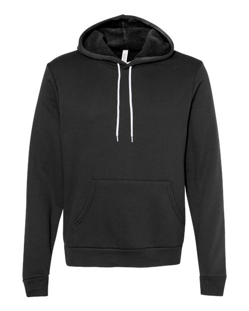 BELLA + CANVAS Sponge Fleece Hoodie 3719 Vintage Black Custom Embroidered Business Logo