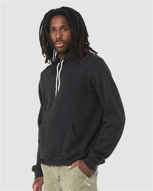 BELLA + CANVAS Sponge Fleece Hoodie 3719 Vintage Black Custom Embroidered Business Logo
