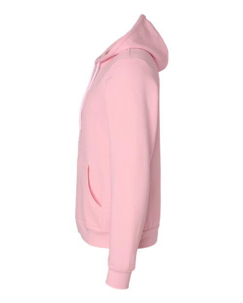 BELLA + CANVAS Sponge Fleece Full-Zip Hoodie 3739 Pink