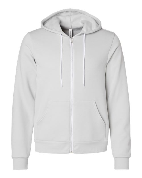 BELLA + CANVAS Sponge Fleece Full-Zip Hoodie 3739 Silver