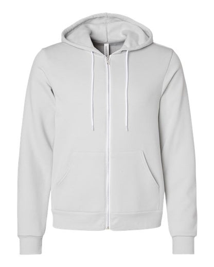 BELLA + CANVAS Sponge Fleece Full-Zip Hoodie 3739 Silver