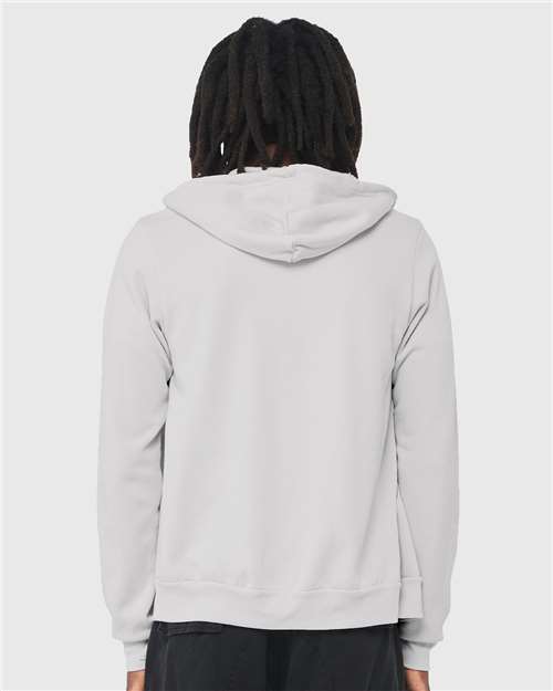 BELLA + CANVAS Sponge Fleece Full-Zip Hoodie 3739 Silver