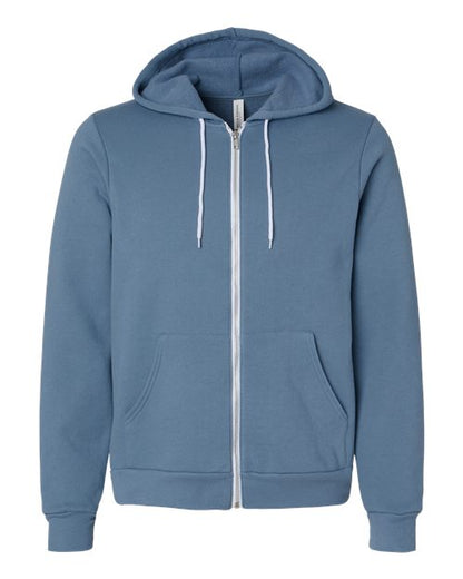 BELLA + CANVAS Sponge Fleece Full-Zip Hoodie 3739 Steel Blue