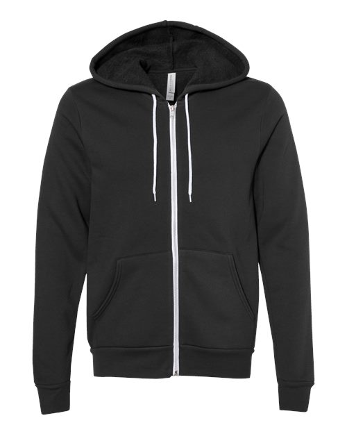 BELLA + CANVAS Sponge Fleece Full-Zip Hoodie 3739 Vintage Black