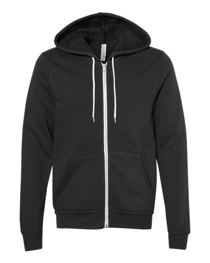 BELLA + CANVAS Sponge Fleece Full-Zip Hoodie 3739 Vintage Black