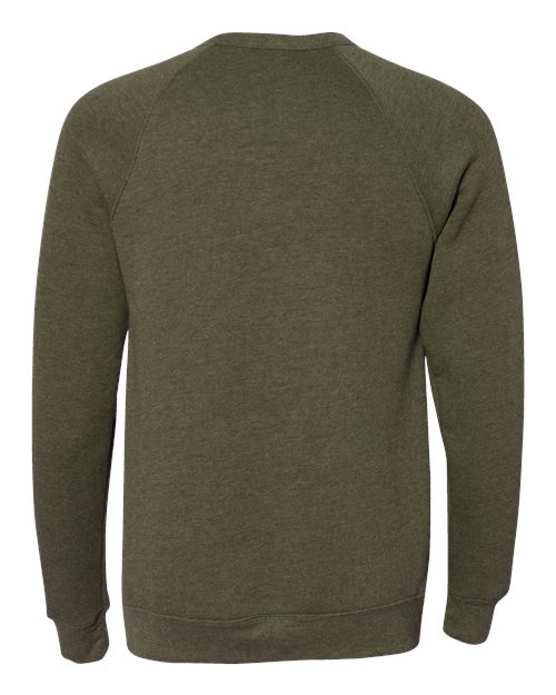 BELLA + CANVAS Sponge Fleece Raglan Crewneck Sweatshirt 3901 Custom Embroidered Business Logo