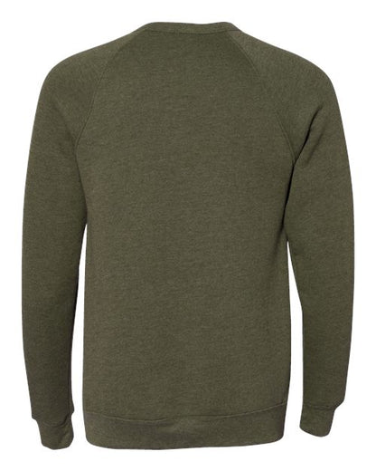 BELLA + CANVAS Sponge Fleece Raglan Crewneck Sweatshirt 3901 Custom Embroidered Business Logo