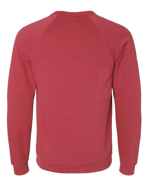 BELLA + CANVAS Sponge Fleece Raglan Crewneck Sweatshirt 3901 Custom Embroidered Business Logo