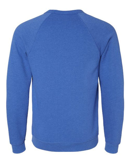 BELLA + CANVAS Sponge Fleece Raglan Crewneck Sweatshirt 3901 Custom Embroidered Business Logo