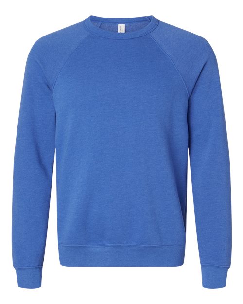 BELLA + CANVAS Sponge Fleece Raglan Crewneck Sweatshirt 3901 Custom Embroidered Business Logo