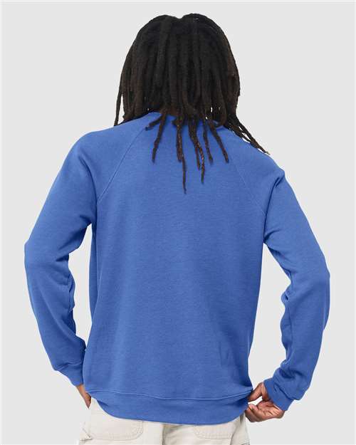 BELLA + CANVAS Sponge Fleece Raglan Crewneck Sweatshirt 3901 Custom Embroidered Business Logo