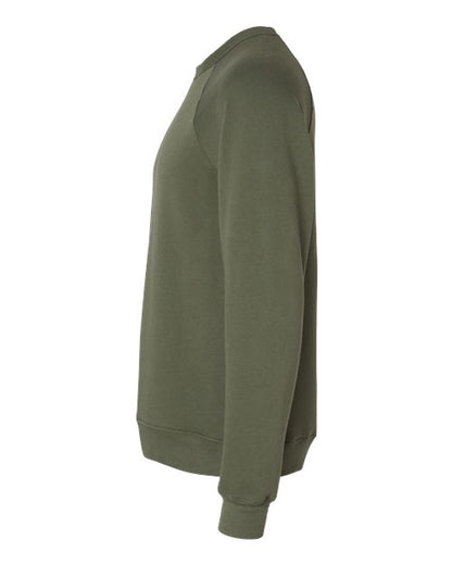 BELLA + CANVAS Sponge Fleece Raglan Crewneck Sweatshirt 3901 Military Green