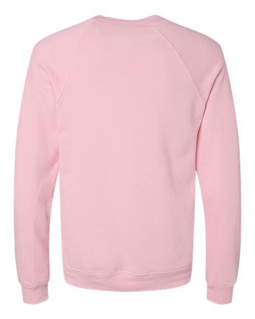 BELLA + CANVAS Sponge Fleece Raglan Crewneck Sweatshirt 3901 Custom Embroidered Business Logo