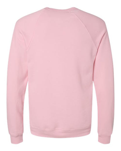 BELLA + CANVAS Sponge Fleece Raglan Crewneck Sweatshirt 3901 Custom Embroidered Business Logo