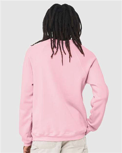 BELLA + CANVAS Sponge Fleece Raglan Crewneck Sweatshirt 3901 Custom Embroidered Business Logo