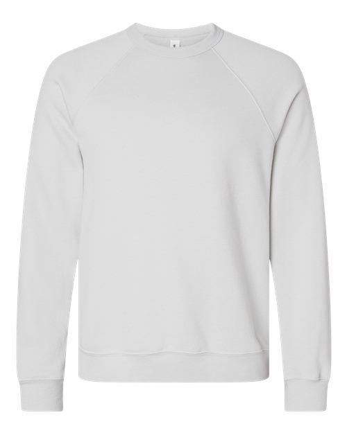 BELLA + CANVAS Sponge Fleece Raglan Crewneck Sweatshirt 3901 Custom Embroidered Business Logo
