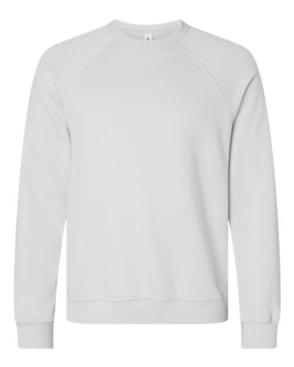 BELLA + CANVAS Sponge Fleece Raglan Crewneck Sweatshirt 3901 Custom Embroidered Business Logo