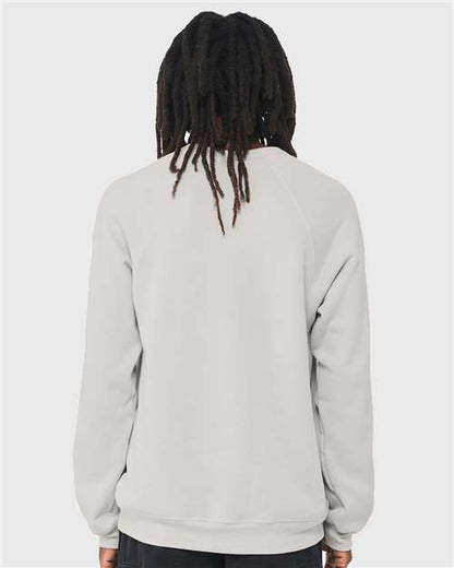 BELLA + CANVAS Sponge Fleece Raglan Crewneck Sweatshirt 3901 Custom Embroidered Business Logo