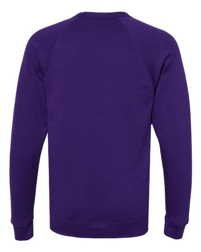 BELLA + CANVAS Sponge Fleece Raglan Crewneck Sweatshirt 3901 Custom Embroidered Business Logo