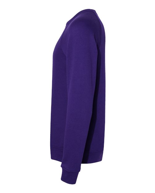 BELLA + CANVAS Sponge Fleece Raglan Crewneck Sweatshirt 3901 Team Purple