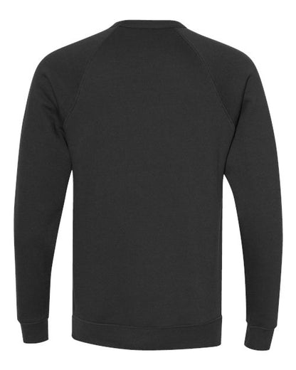 BELLA + CANVAS Sponge Fleece Raglan Crewneck Sweatshirt 3901 Custom Embroidered Business Logo