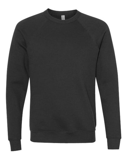 BELLA + CANVAS Sponge Fleece Raglan Crewneck Sweatshirt 3901 Custom Embroidered Business Logo