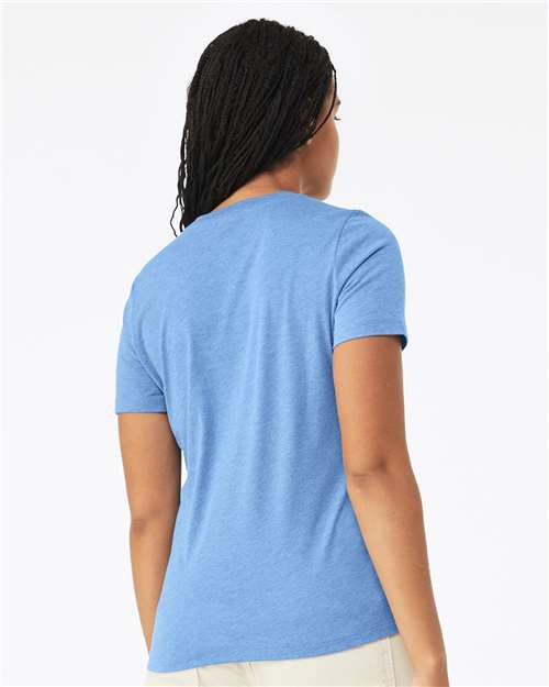 BELLA + CANVAS Women’s Relaxed Fit Heather CVC Tee 6400CVC Custom Embroidered Business Logo