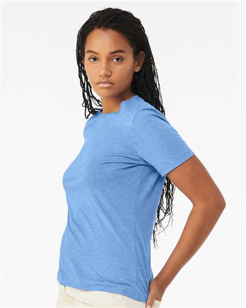 BELLA + CANVAS Women’s Relaxed Fit Heather CVC Tee 6400CVC Custom Embroidered Business Logo