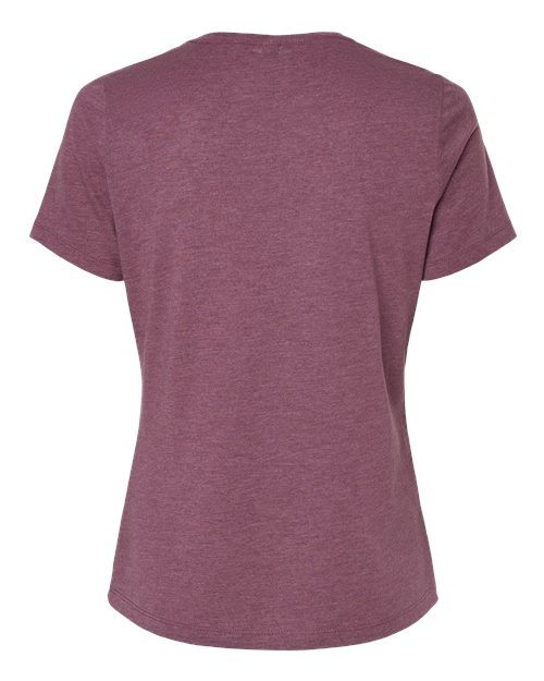 BELLA + CANVAS Women’s Relaxed Fit Heather CVC Tee 6400CVC Heather Maroon
