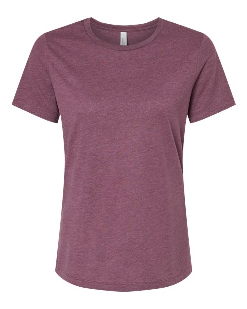 BELLA + CANVAS Women’s Relaxed Fit Heather CVC Tee 6400CVC Heather Maroon