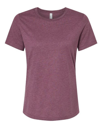 BELLA + CANVAS Women’s Relaxed Fit Heather CVC Tee 6400CVC Heather Maroon